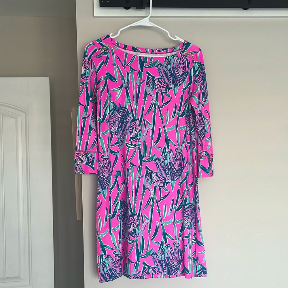 LILLY PULITZER Sophie Dress Mandevilla Extra Lucky Print Elephant Resort. Size S